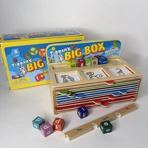 Tibbar's Big Box Of Words Simply Fun Game Spelling Learning Homeschool Wood